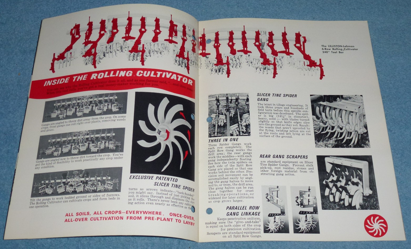 1973 Lilliston-Lehman 2000 Series Rolling Cultivator Brochure Specs Price List