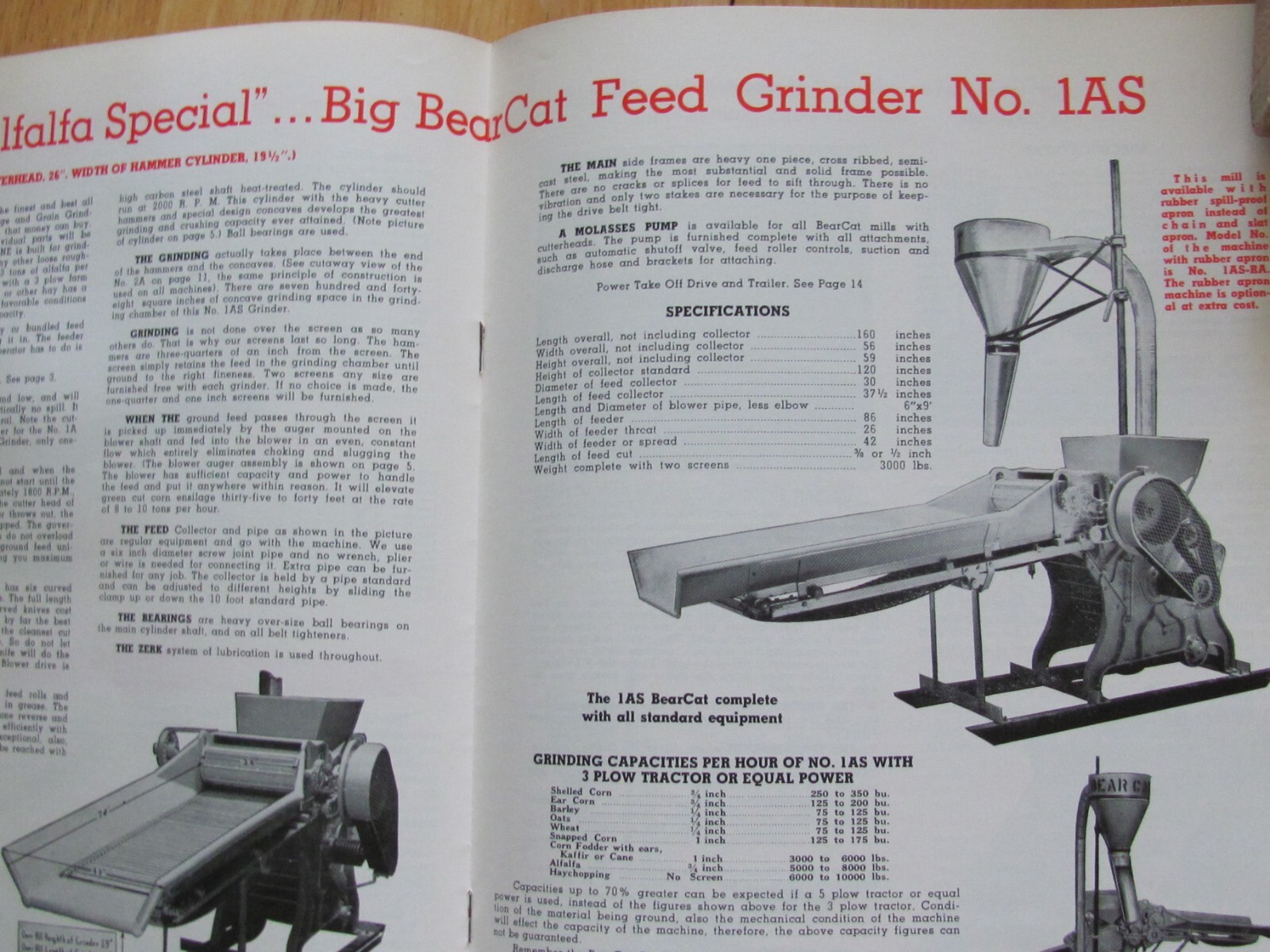 1962 Bear Cat Feed Grinder Sales Brochure Western Land Roller Co Hastings NE