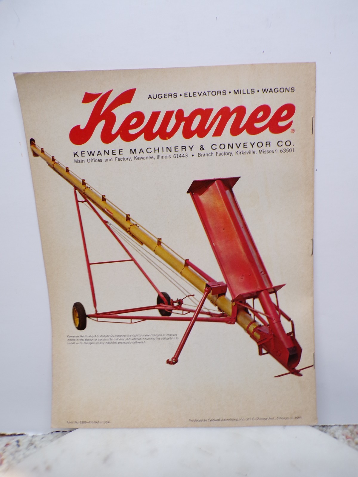 Kewanee Augers-Elevators-Mills-Wagons Farm Machinery Catalog #E868 Illinois