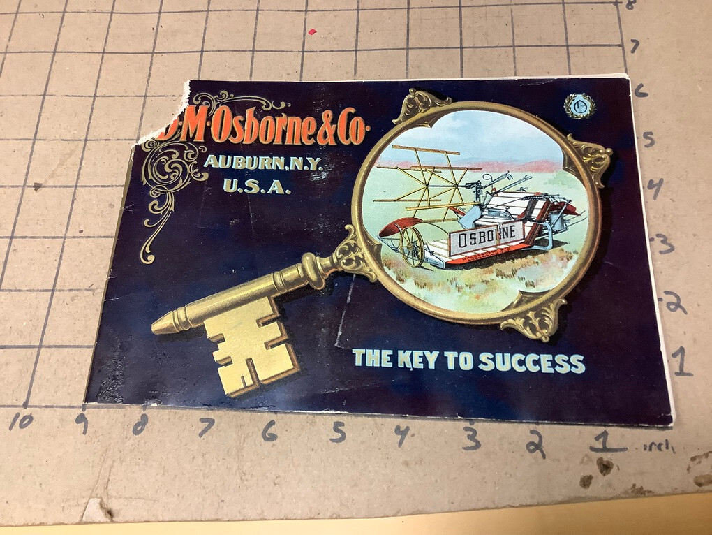original 1901 D M OSBORNE & co FARMING MACHINE CATALOG – 48pgs