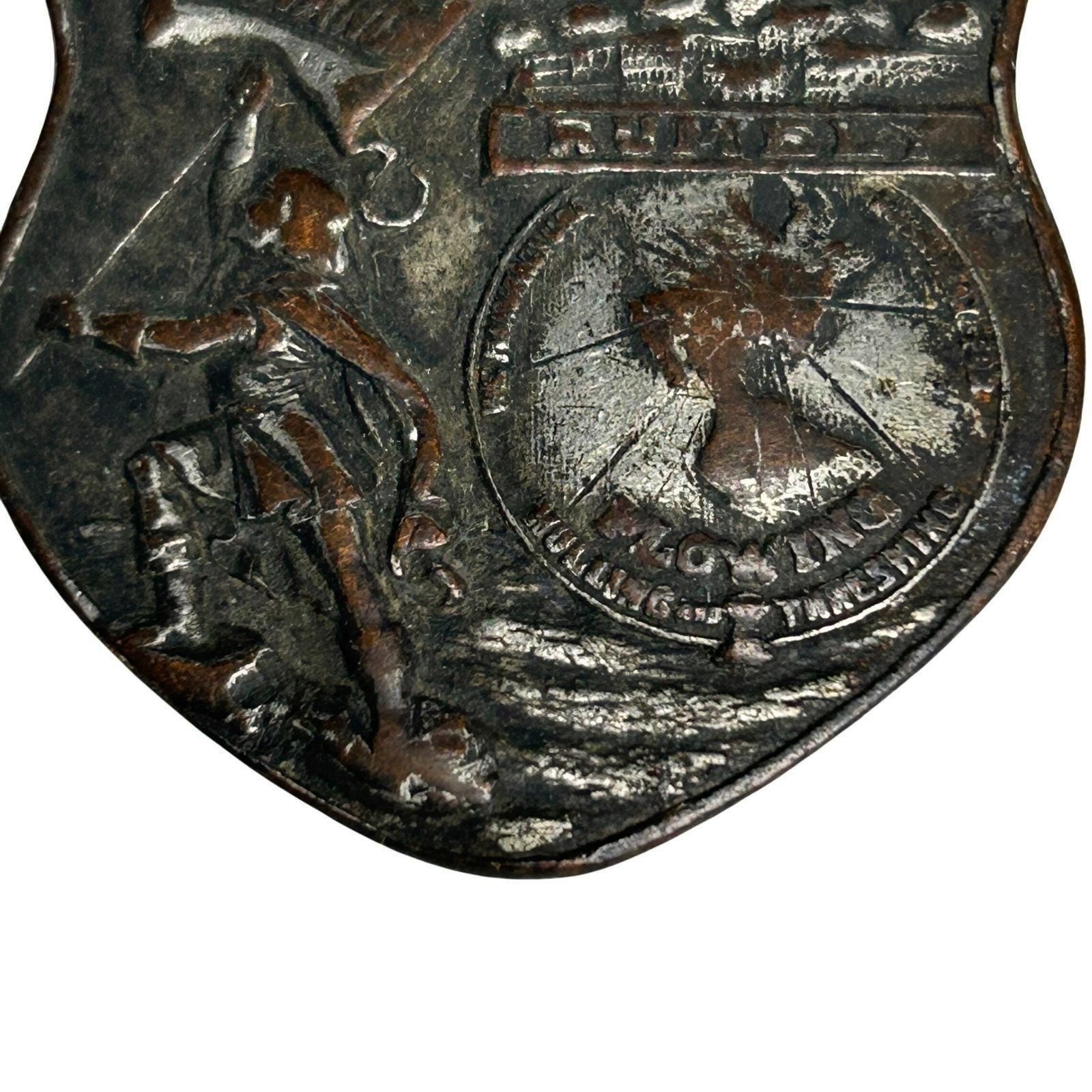 Advance Rumely Oil Pull Tractor Kerosene Burner Tag Emblem La Porte Indiana