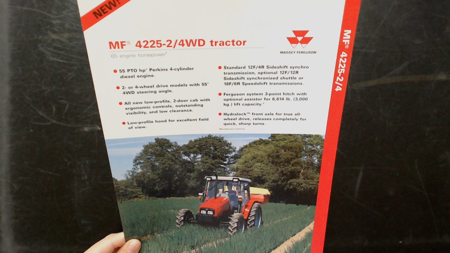 Massey Ferguson MF 4225-2/4WD Tractor Vintage Brochure Red White