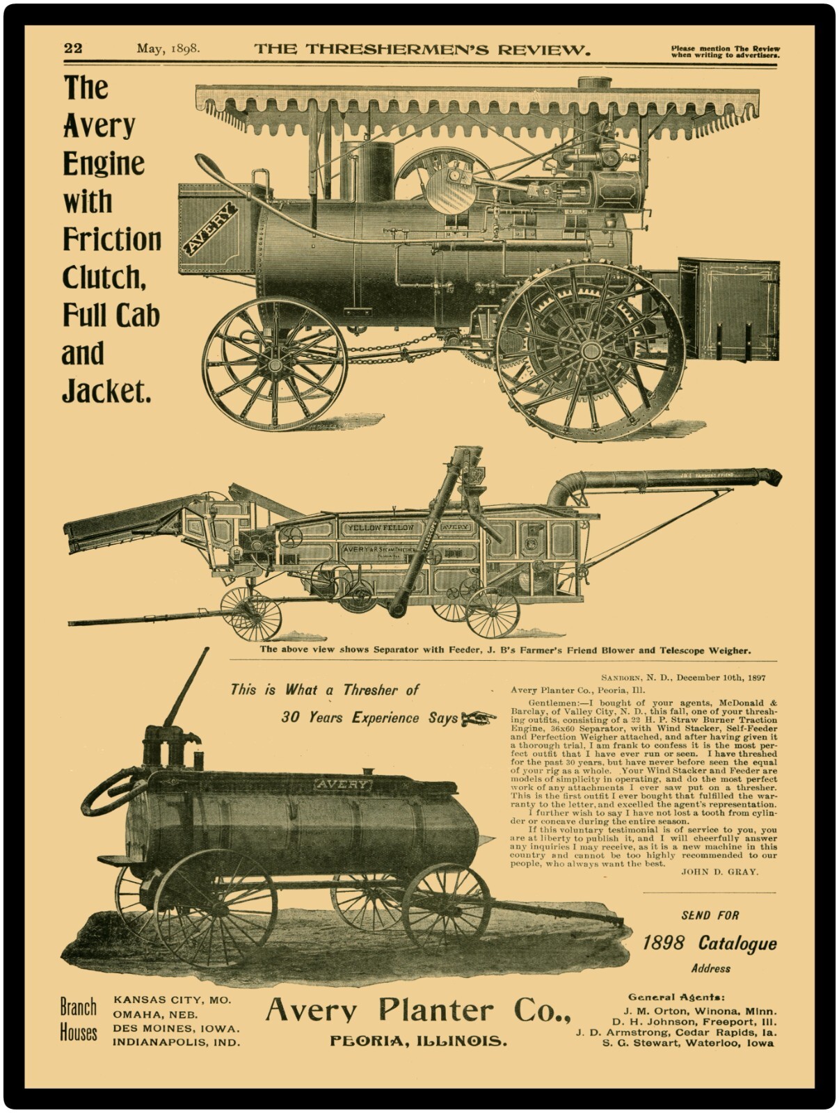 Avery Steam Engines, Yellow Fellow, Peoria IL NEW Sign 24×30&Prime; USA STEEL XL Size