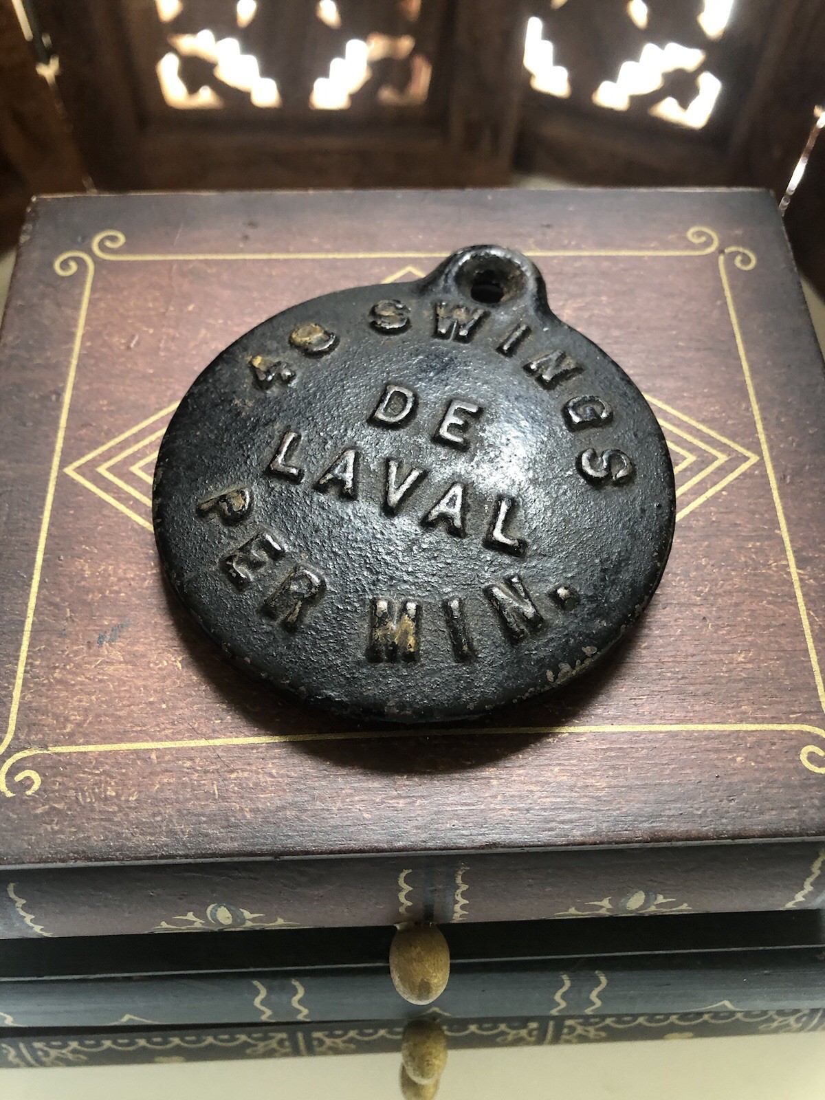 Vintage De Laval Cast Iron Cream Separator Timing Pendulum 48 Swings