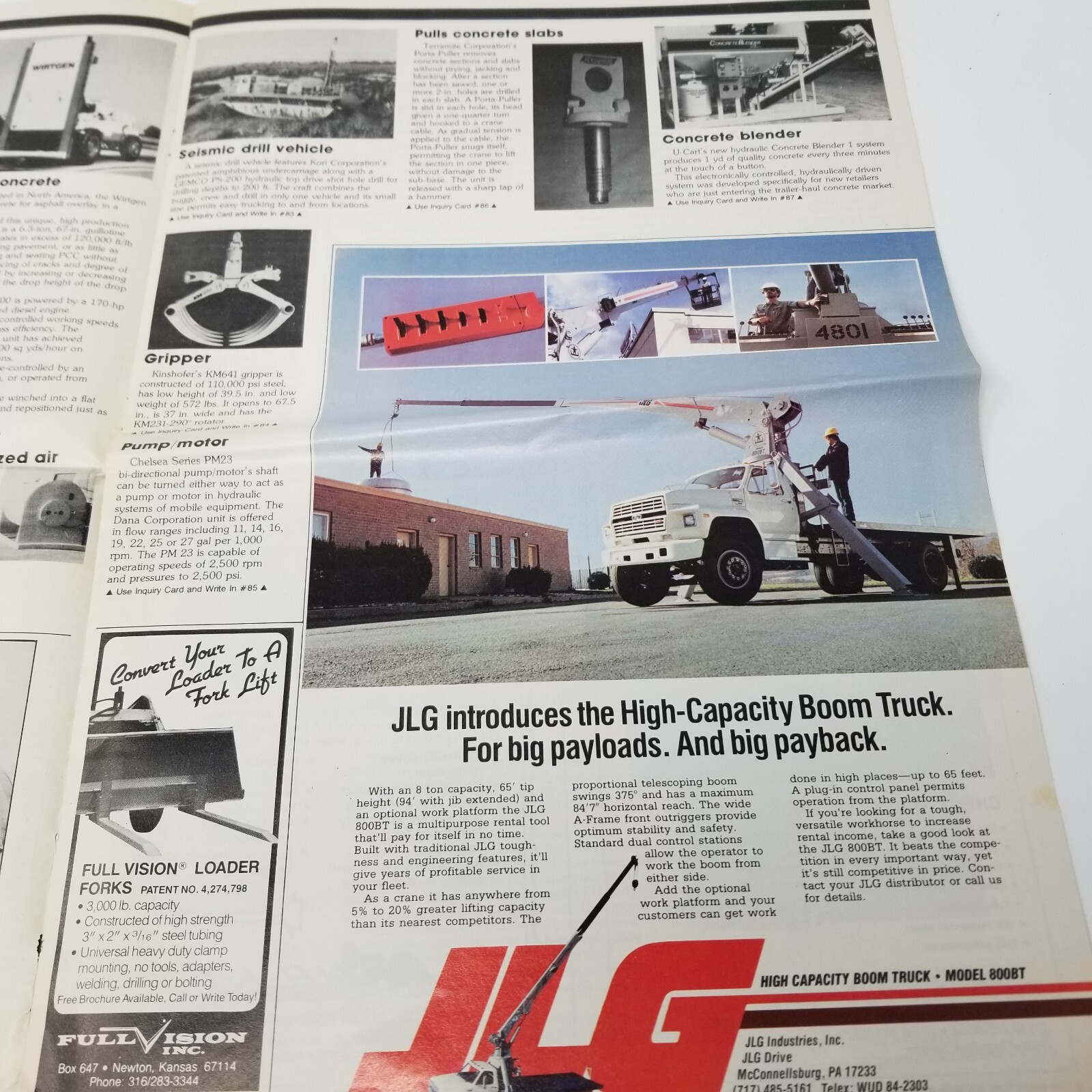Construction Equipment Guide News March 1985 Hydraulic Excavators