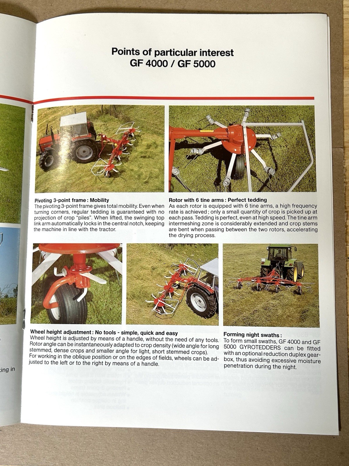Kuhn GF Gyrotedders Original 12 page Dealer Sales Promotional Brochure For 1992