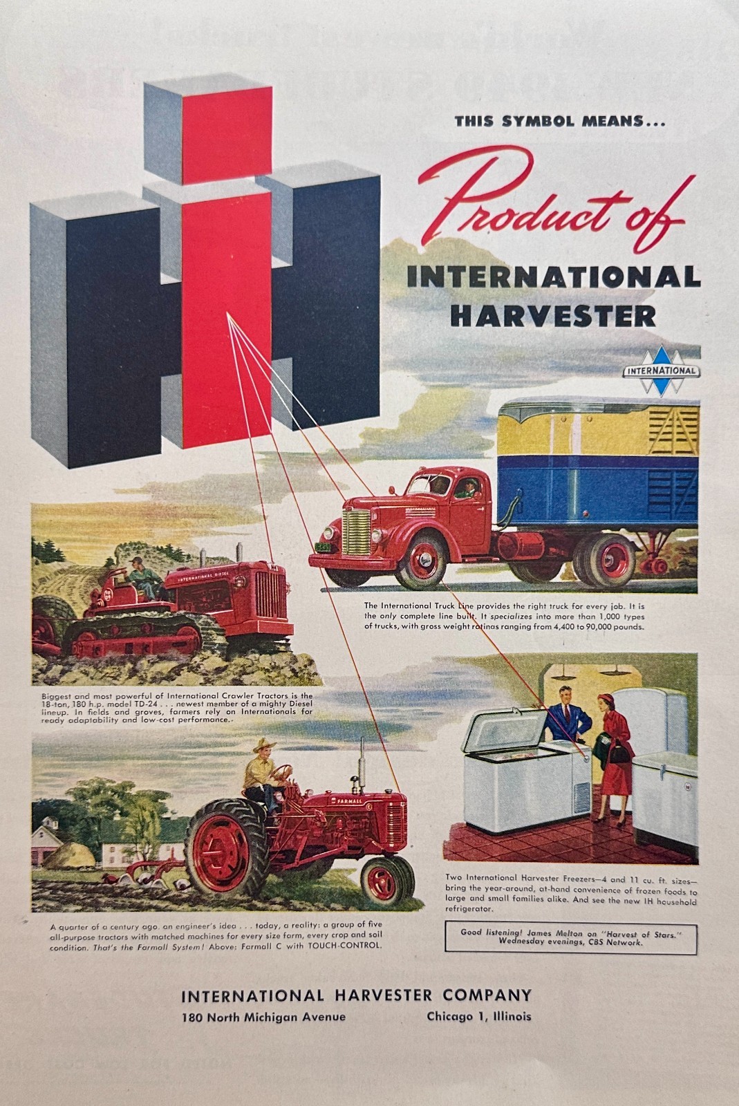 1948 Dual Sided Farm Ads – International Harvester & Studebaker Truck Ad#1704