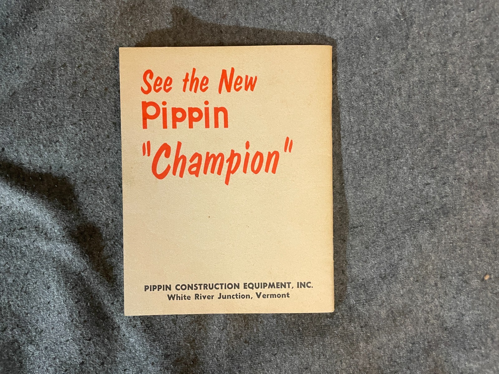 1950&rsquo;s Pippin Backhoes Tractors Brochure Introducing the Champion Vintage