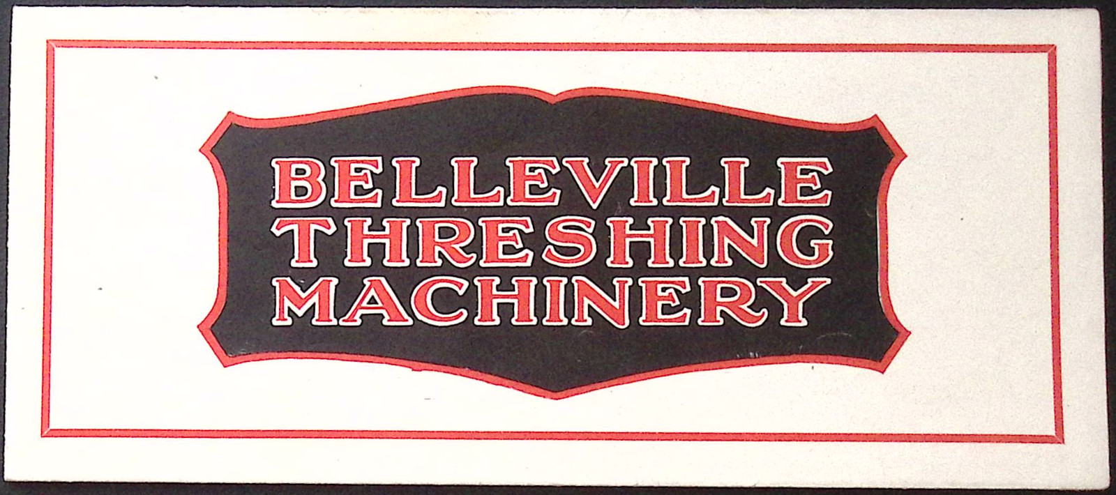 Belleville Threshing Machinery mailer