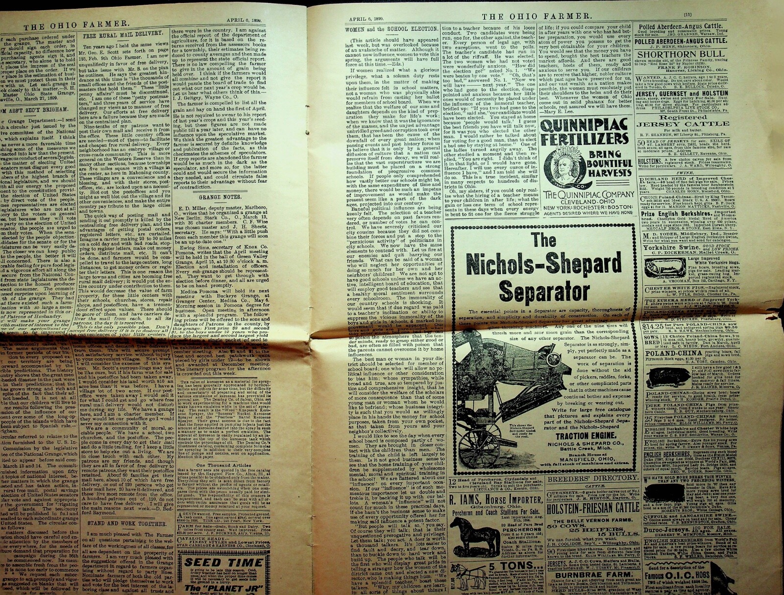 TWO OHIO FARMER 1899 & 1934 PAPERS – E17-H