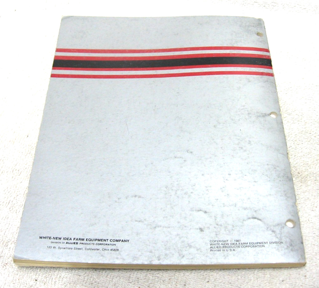 1987 WHITE TRACTOR OPERATORS MANUAL 100 120 MODELS