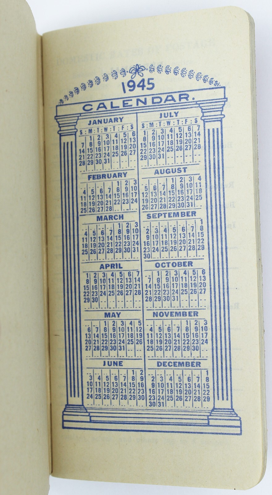 Vintage 1945 RANDOLPH SERVICE CO Sparta IL Calendar Notebook Farm Supplies