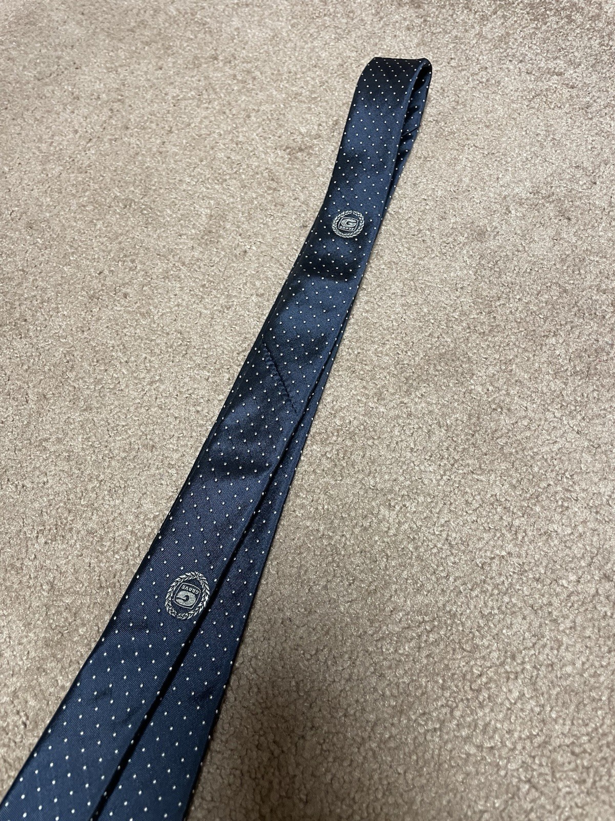 Mens Tie Grove Worldwide Manufacturing Cranes Givenchy Monsieur Blue Silk Rare