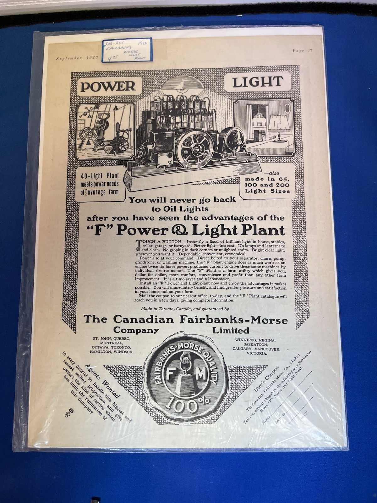 ANOTHER LOT OF 14 VINTAGE ORIGINAL FARM MACHINE ADS-1907 T0 1930-TAKE A LOOK!