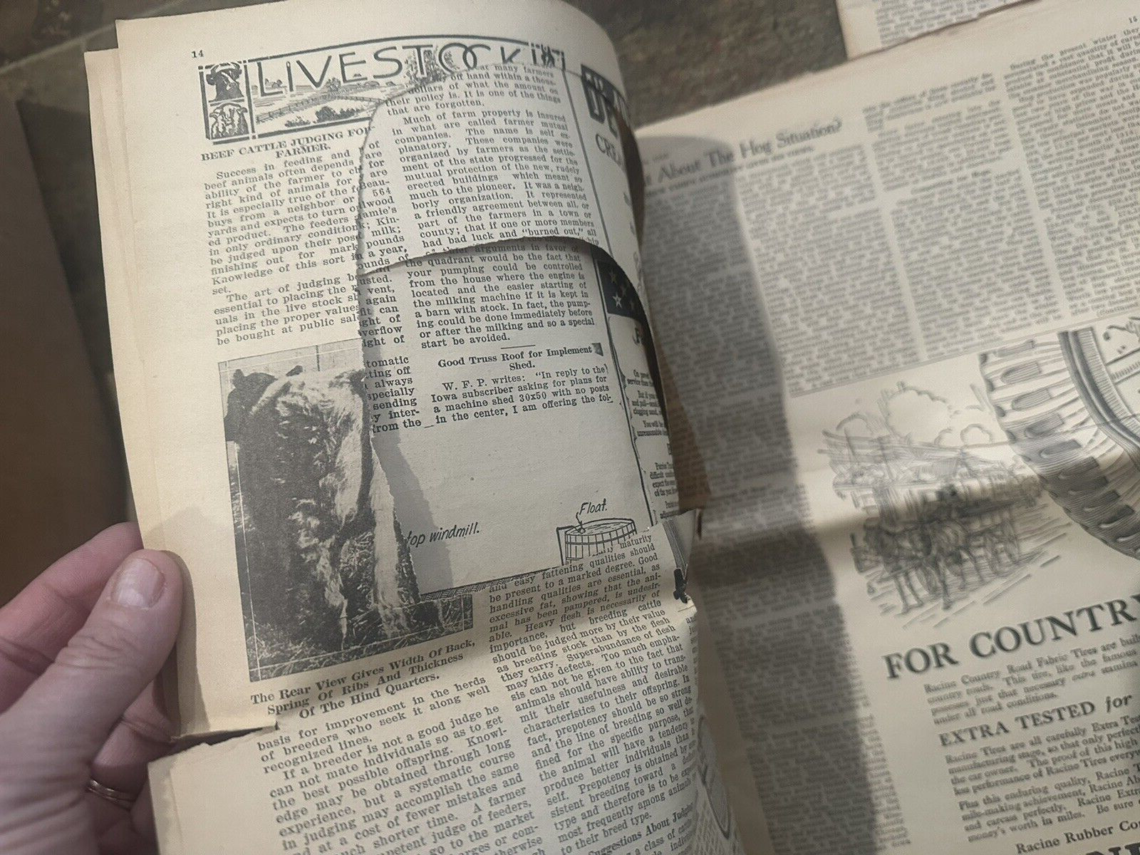 5 VTG Wisconsin Agriculturist Farmer Newspapers 1918-1920 TRACTOR ADS Logging