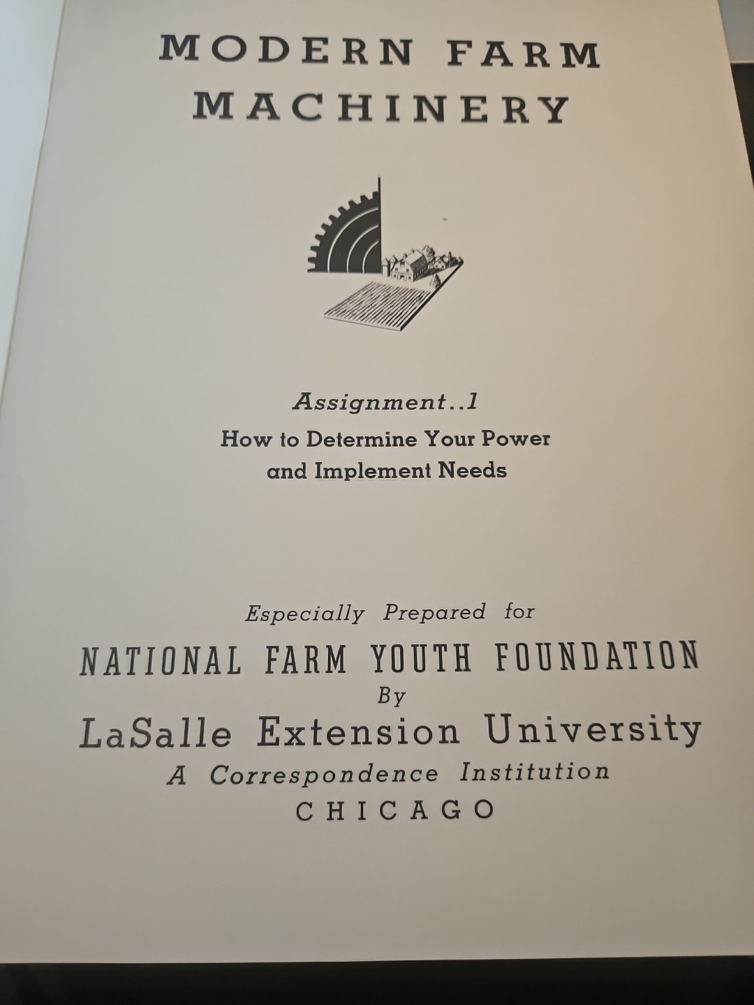 Set Of 5 Modern Farm Machinery Assignment 1-5 National Farm Youth 1941 Vintage