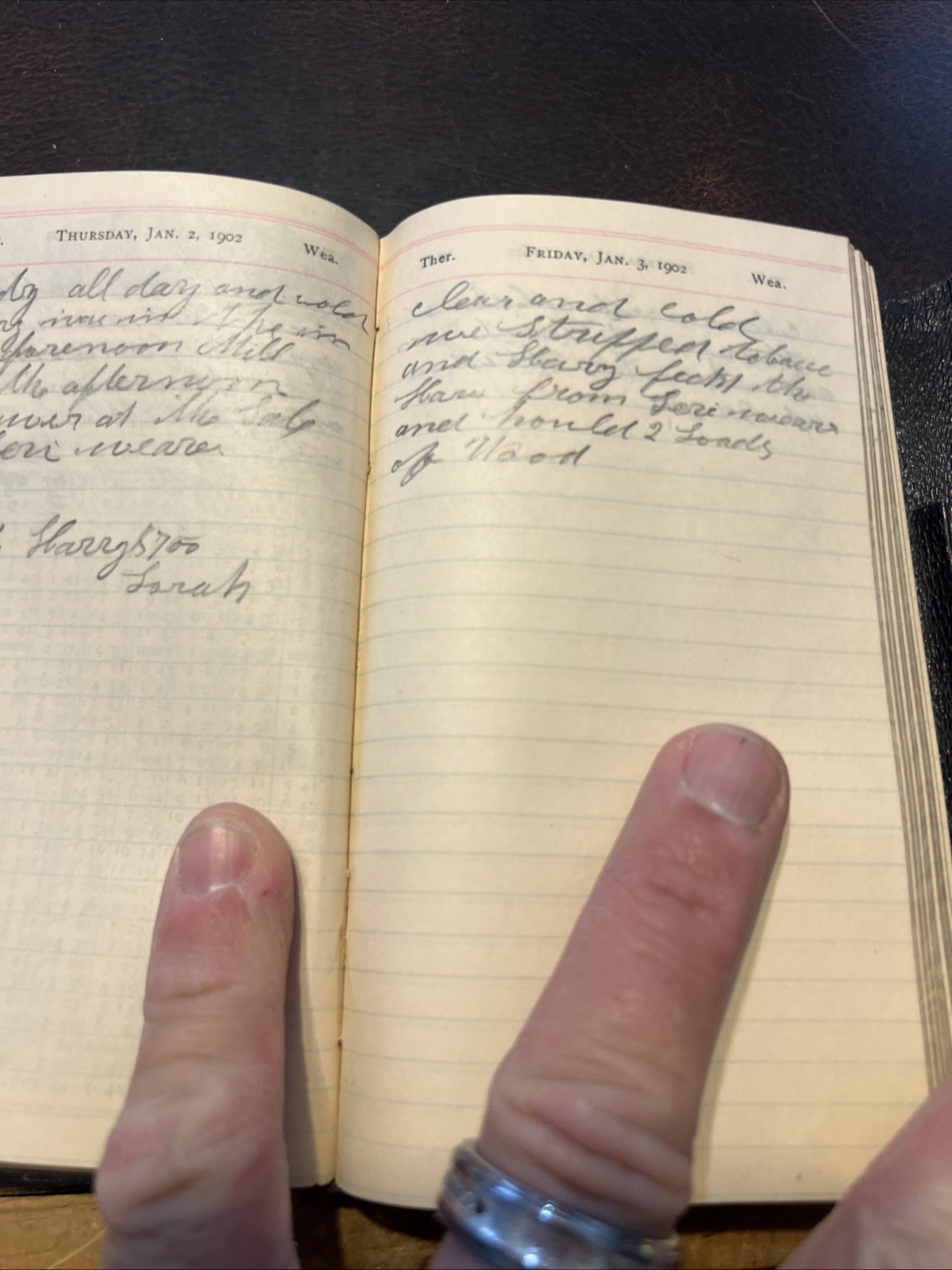 Rare 1902 Standard Diary Leather Bound Memo Farmers Almanac Booklet