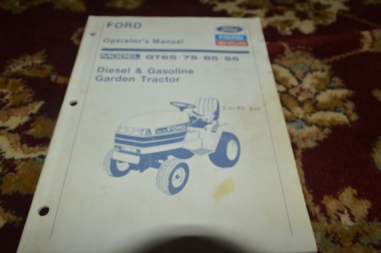 Ford GT54 GT75 GT85 GT95 Diesel & Gas Garden Tractor Manual CGPA