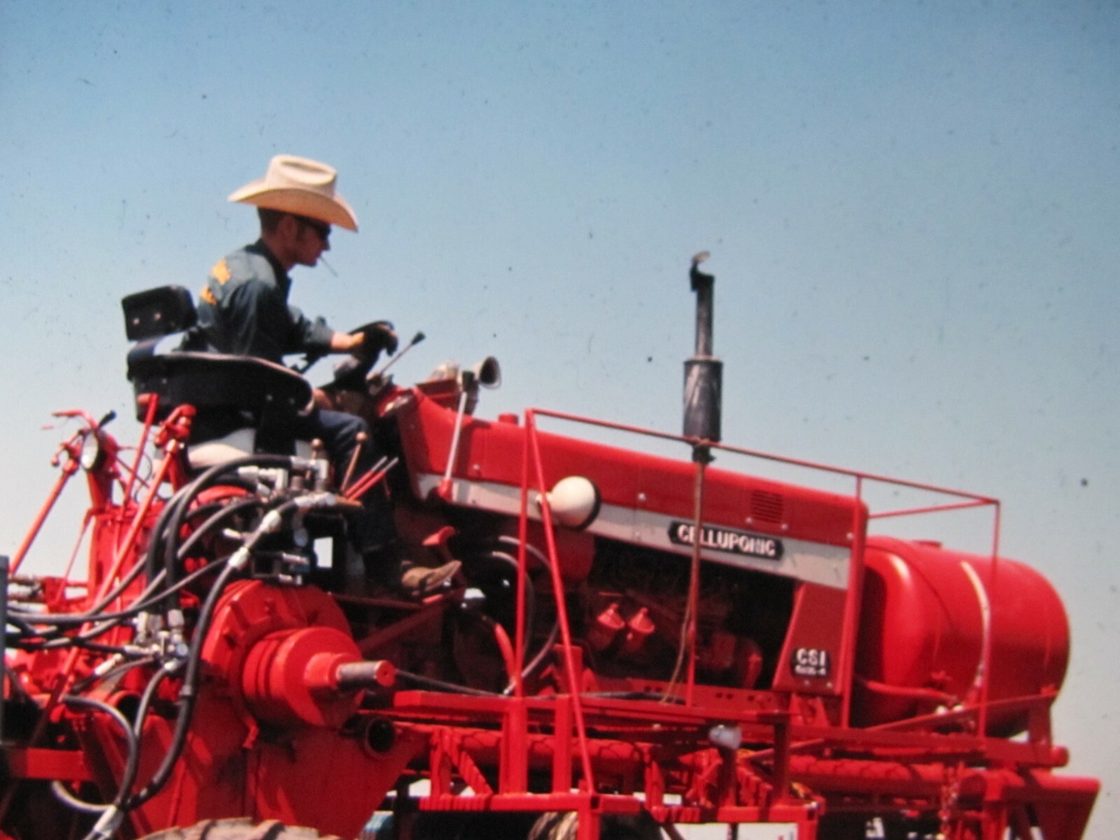 6 PHOTO SLIDES FARM VEGETABLE CROPS MACHINE CELLUPONIC SYSTEM MULCHING 1970&rsquo;S