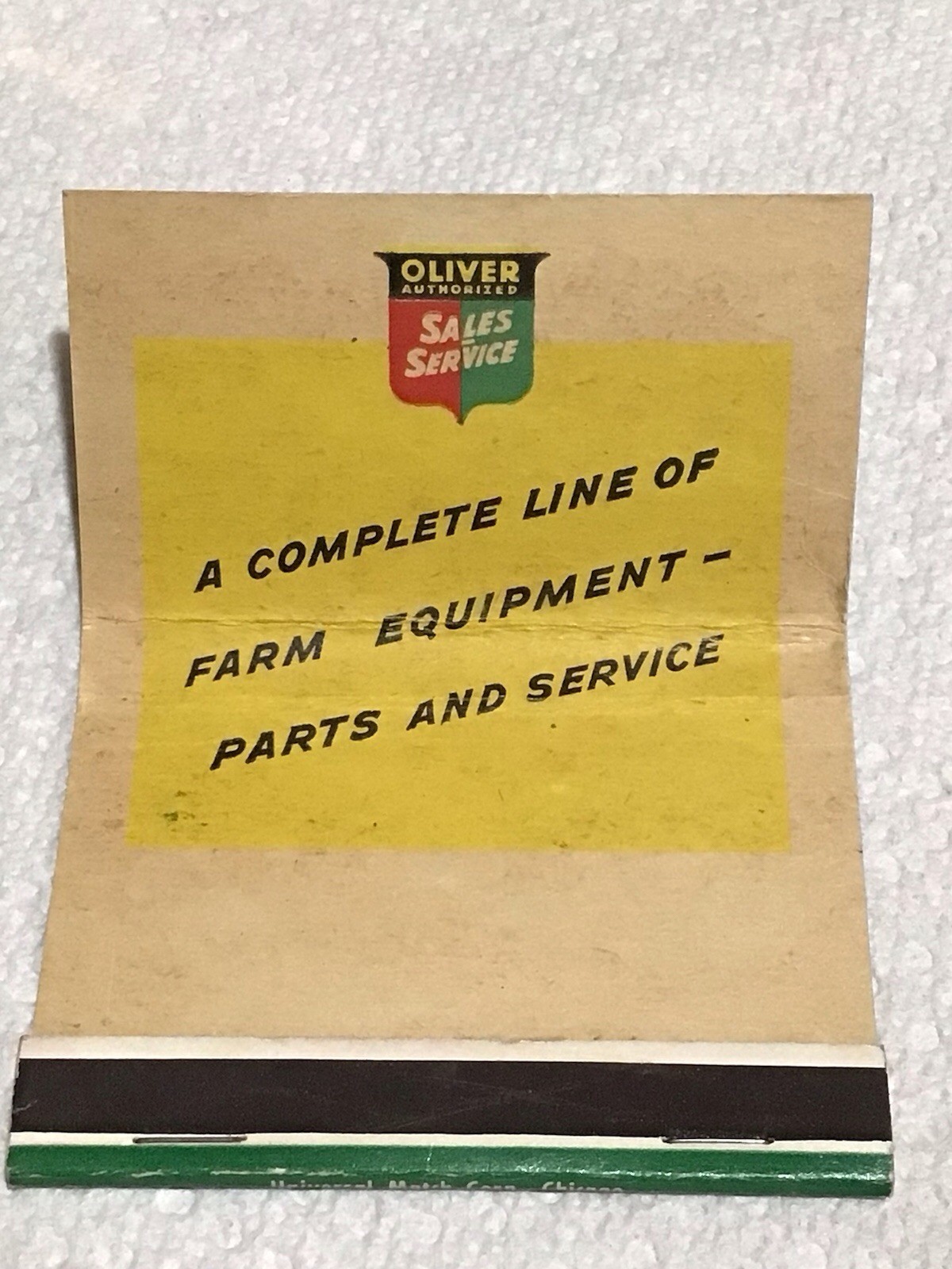 Oliver Matchbook Dighton Farm Equipment Dighton Kansas Advertising Phone 152