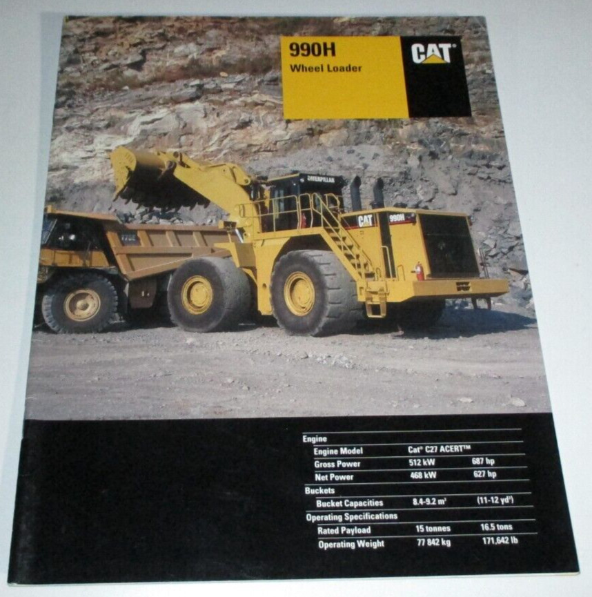 Caterpillar 990H Wheel Loader Sale Brochure Literature AEHQ5688 2005 ORIGINAL!