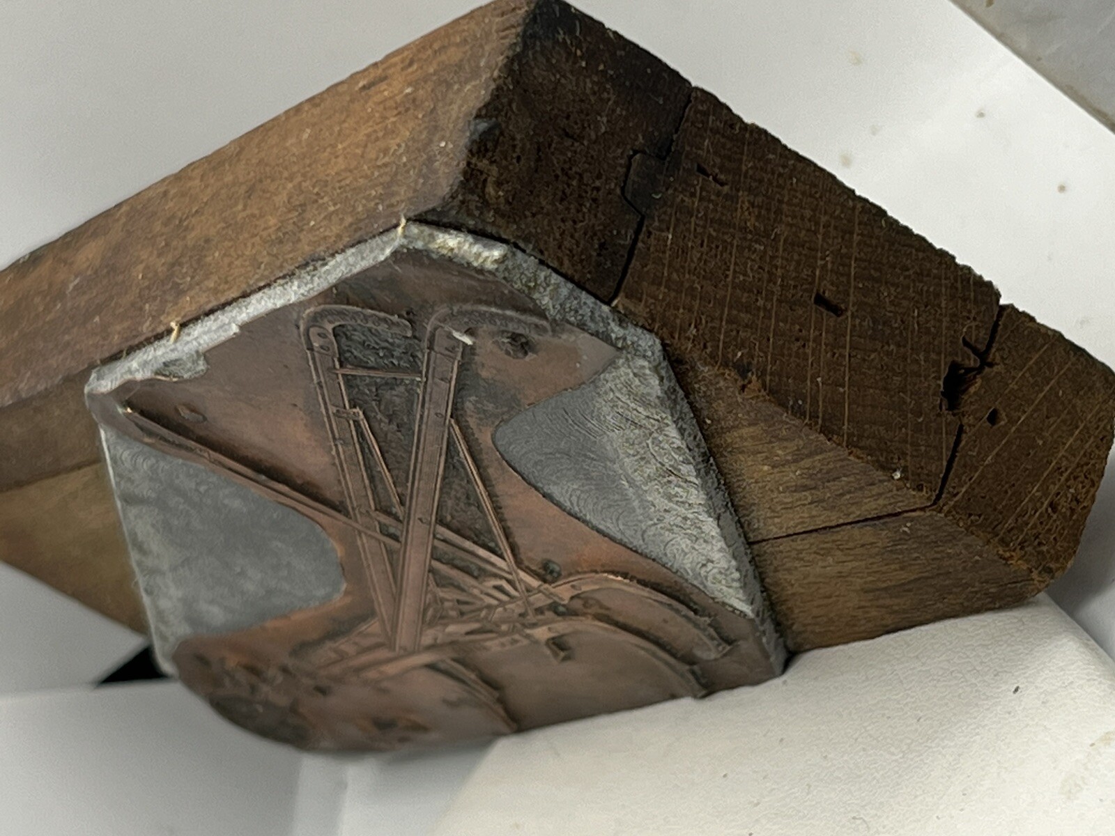 Antique Bateman Iron Age Print Block All Steel Walking Cultivator