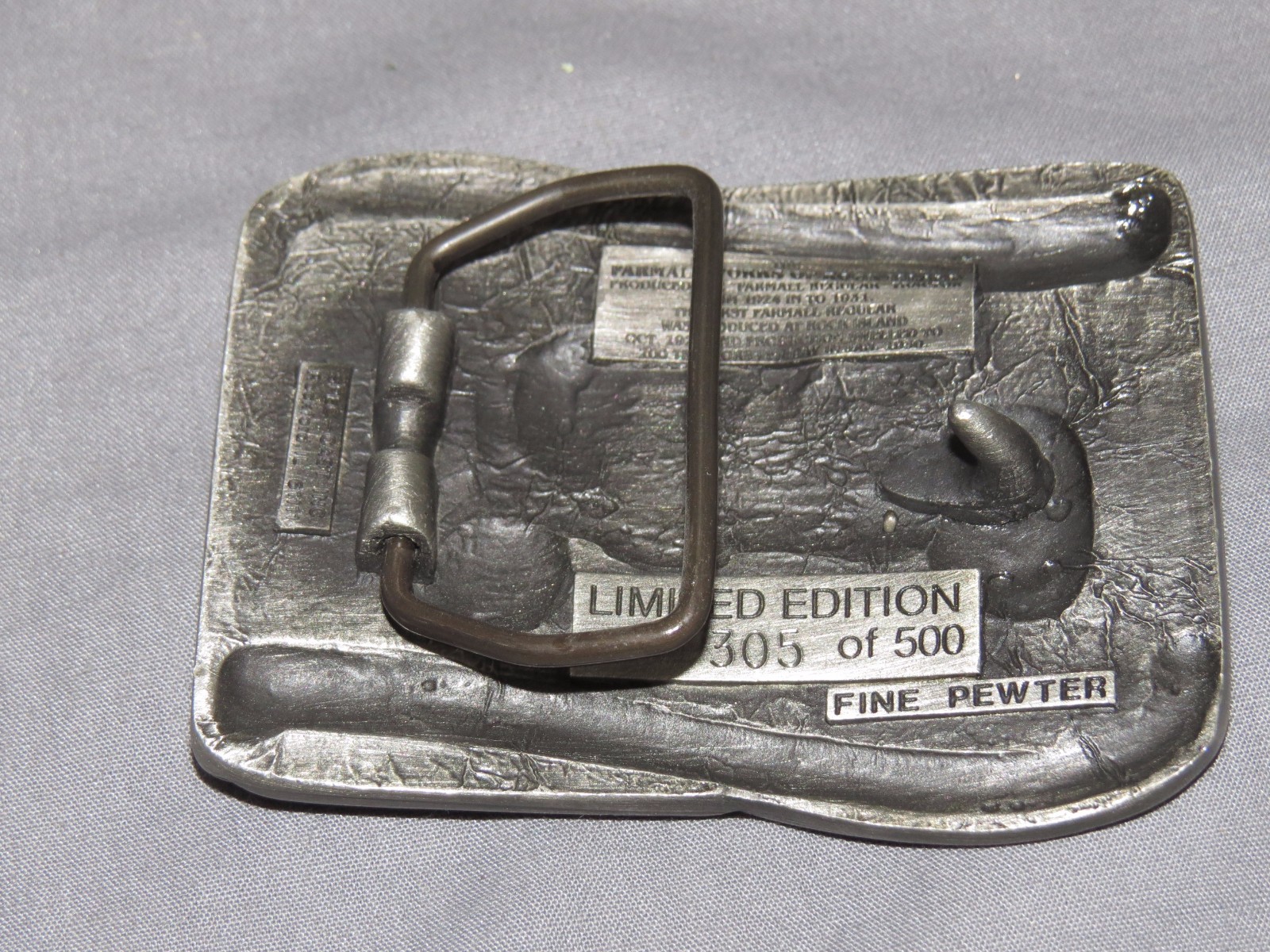 IH International Harvester Farmall Regular Tractor BELT BUCKLE limited 1924 NICE