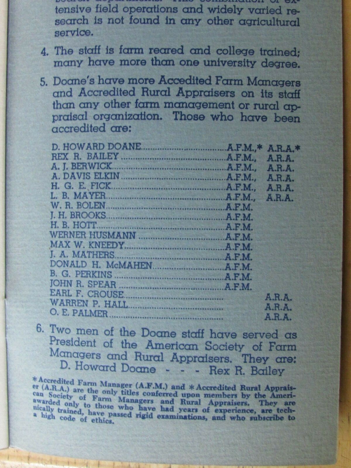 1950&rsquo;S ADVERTISING DOANE AGRICULTURE SERVICE BROCHURE FARM RANCH PLANTATIONS