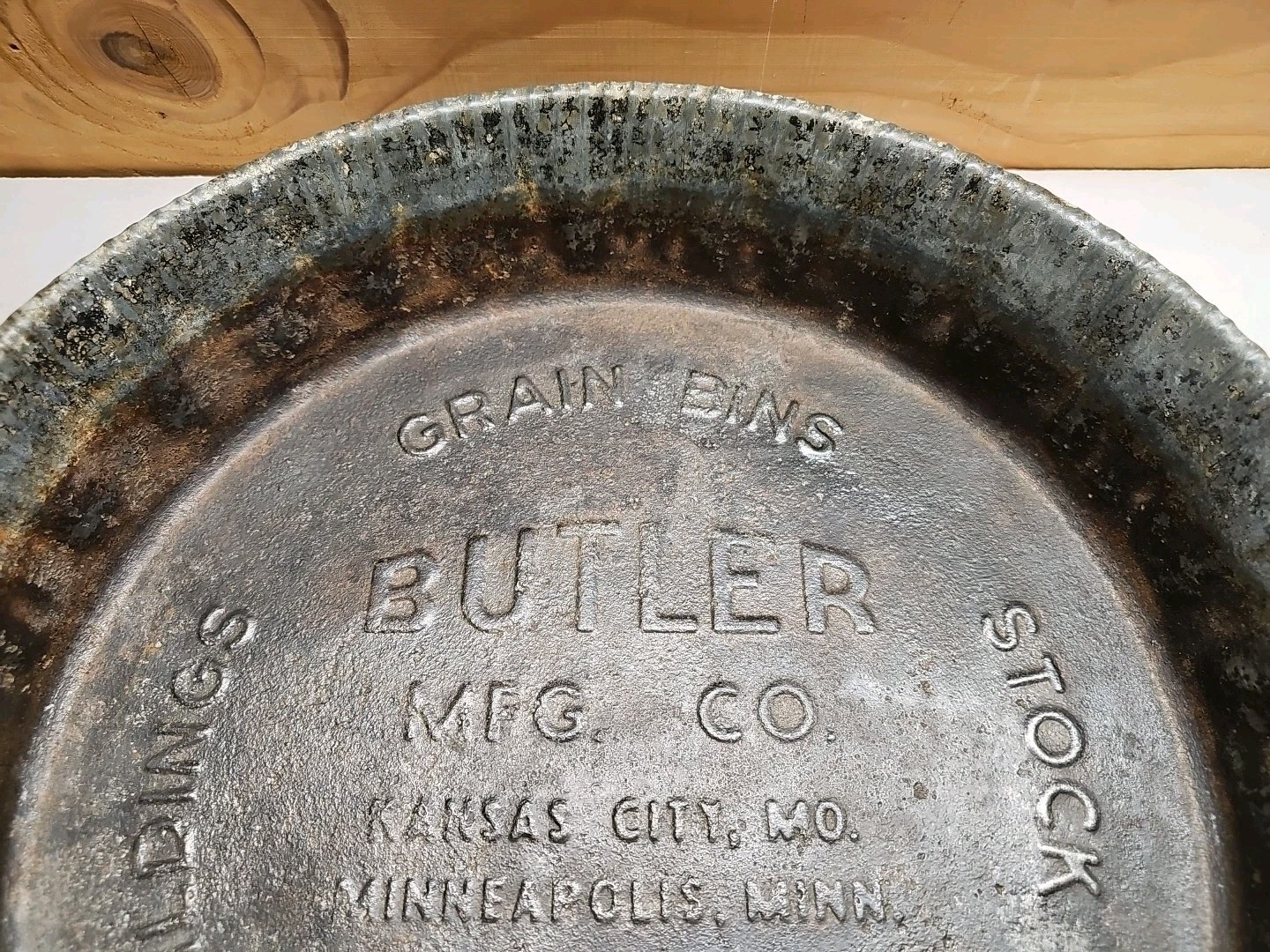 1950 Butler Mfg. Co. Grain Bin Advertising Grain Livestock Pan Vintage