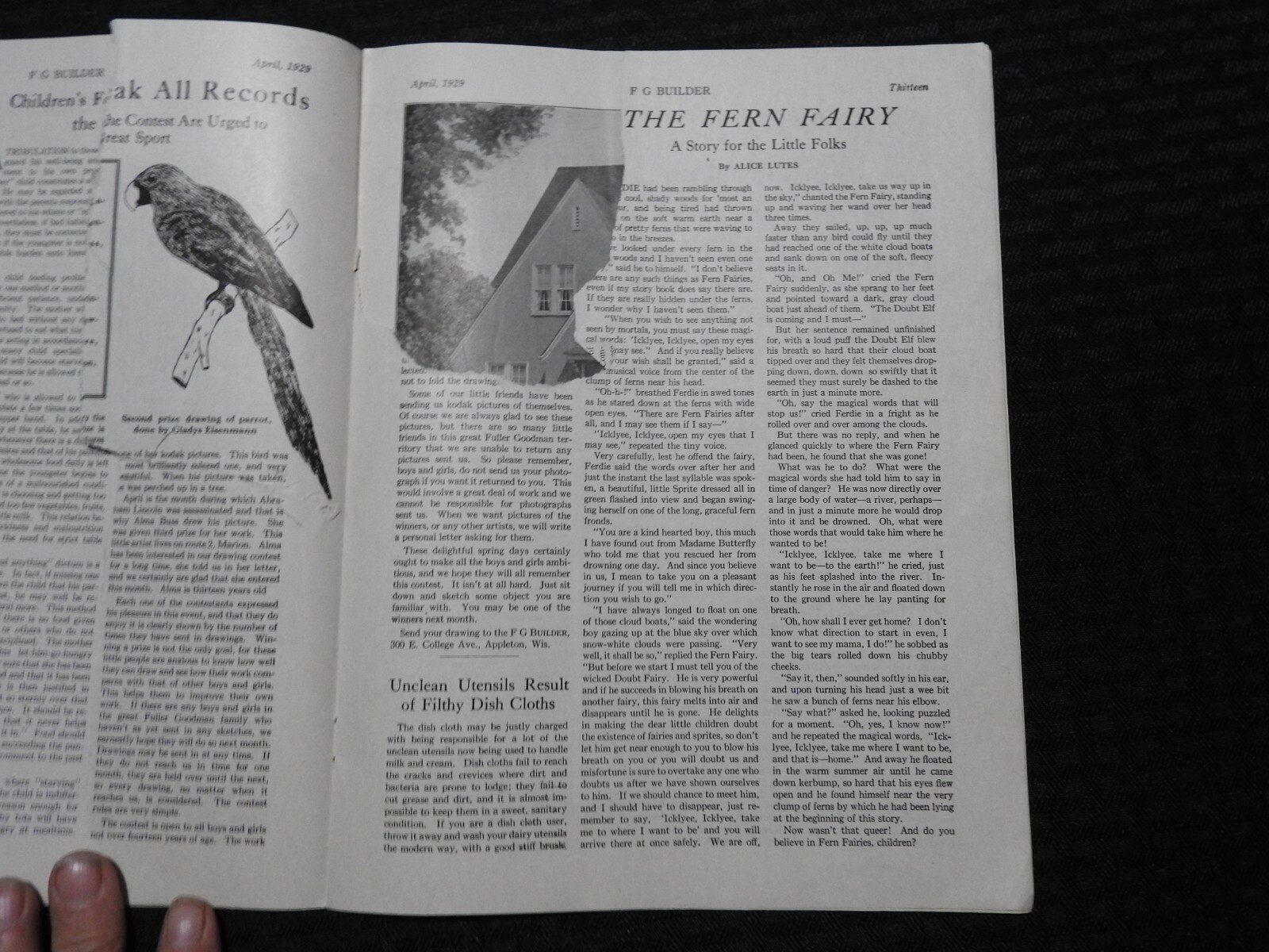 FG Builder January 1929 Fuller Goodman Co. Oshkosh Wisconsin Vol. 4 #4 Magazine