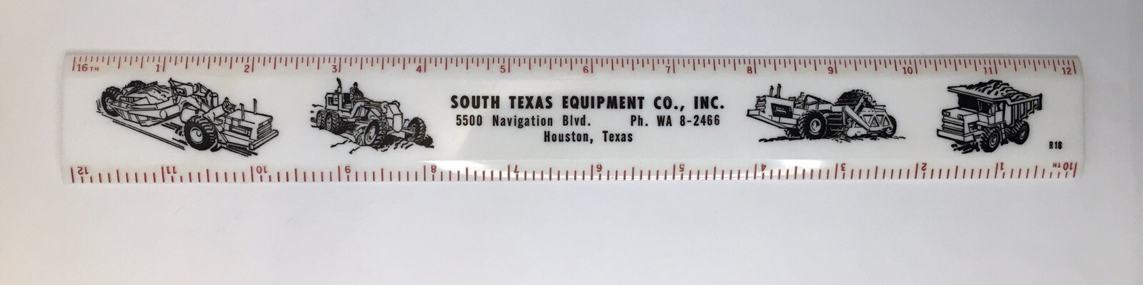 South Texas Equipment Company Advertising Ruler Houston TX Plastic