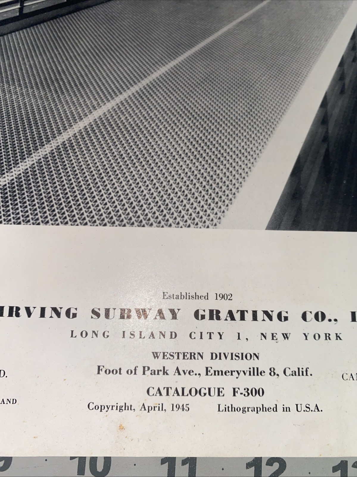 Irving Decking Open Steel Mesh Pavement Brochure for Bridges – 1945 Vintage