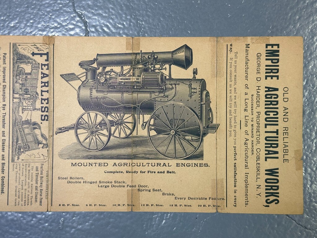 1880s EMPIRE Ag Works STEAM ENGINE Thresher SILO Saw FARM ADVERTISING Brochure