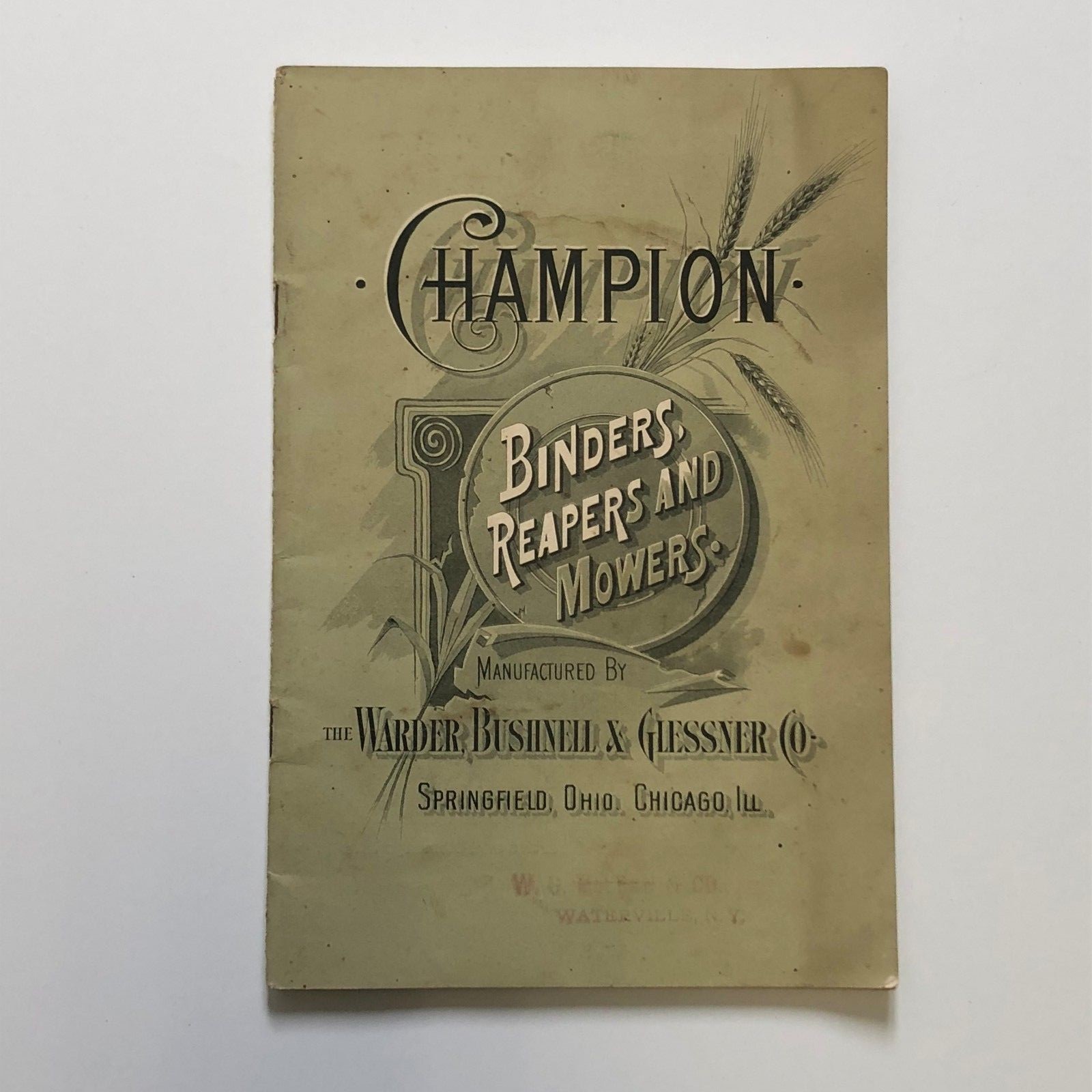 1889 Champion Binders, Reapers, & Mowers Pamphlet Antique Tractor