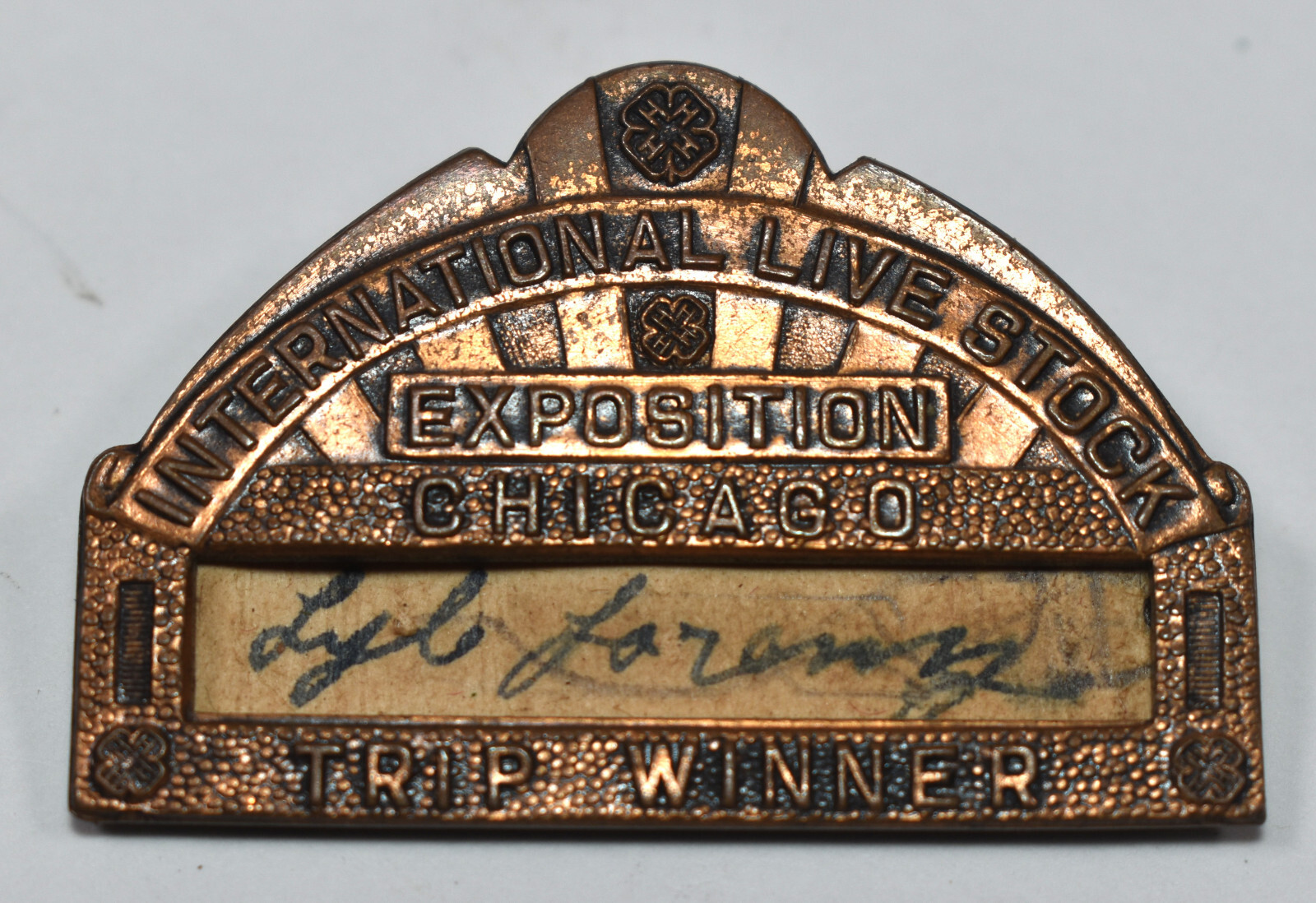 Vintage 1930s International Live Stock Exposition Pin Chicago Trip Winner Medal