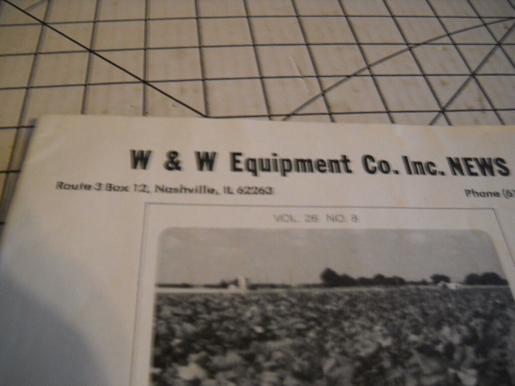 Sperry New Holland News Full Color Magazine Vol 26 No 8. W & W Equipment