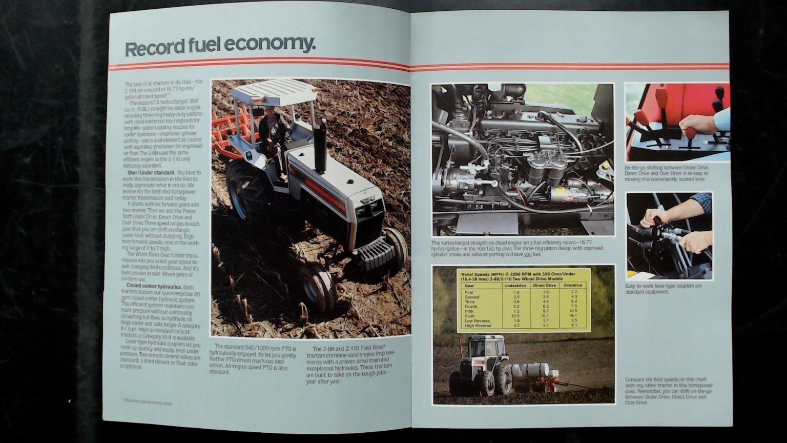 White Farm Equipment WFE Field Boss Tractors Brochure 2-88 2-110 Vintage