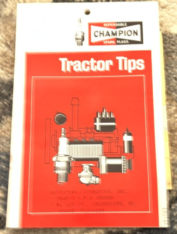 Champion Spark Plugs Tranctor Tips Brochure DCPA26
