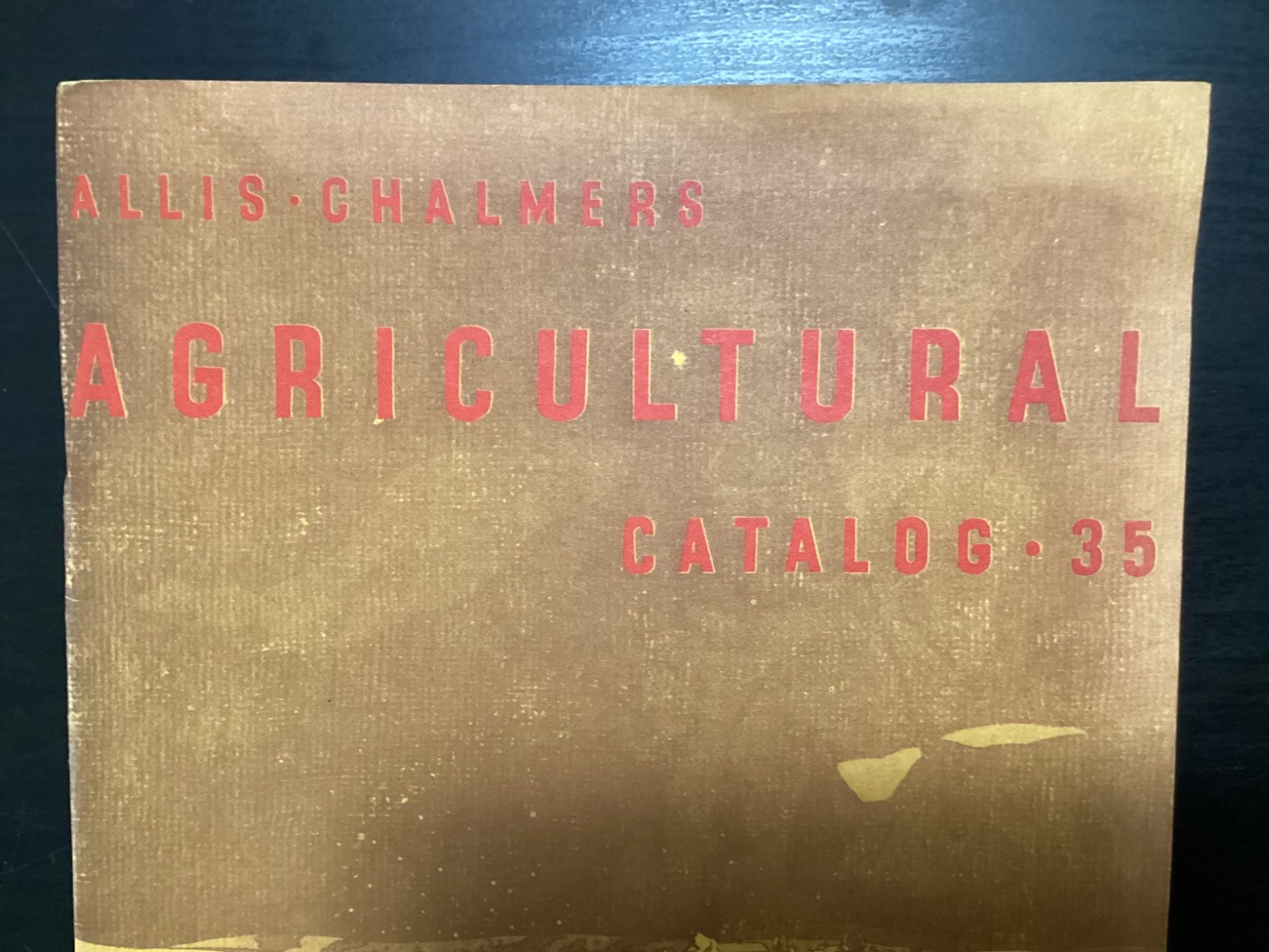 VINTAGE ALLIS CHALMERS #35 TRACTOR EQUIPMENT CATALOG BROCHURE