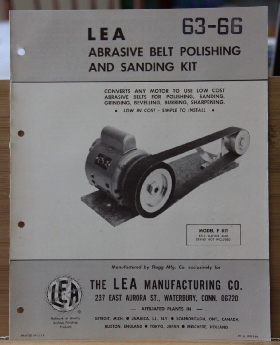 Dealer Brochure The Lea Manufacturing Company Abrasive Belt Polishing Sanding