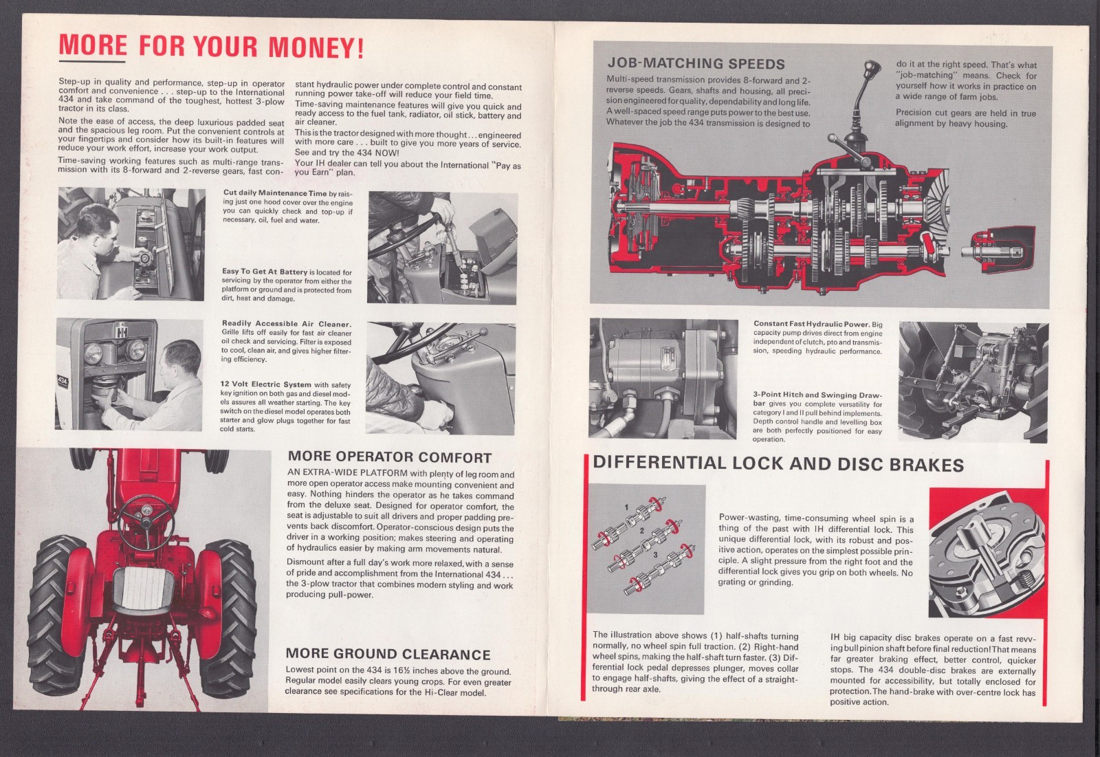 Advertsing Brochure IH International 434 Tractor
