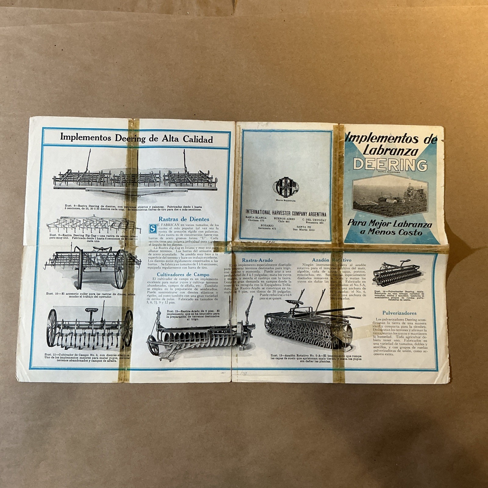Group Of 7 French McCormick Deering Brochures As Is INV-P0904