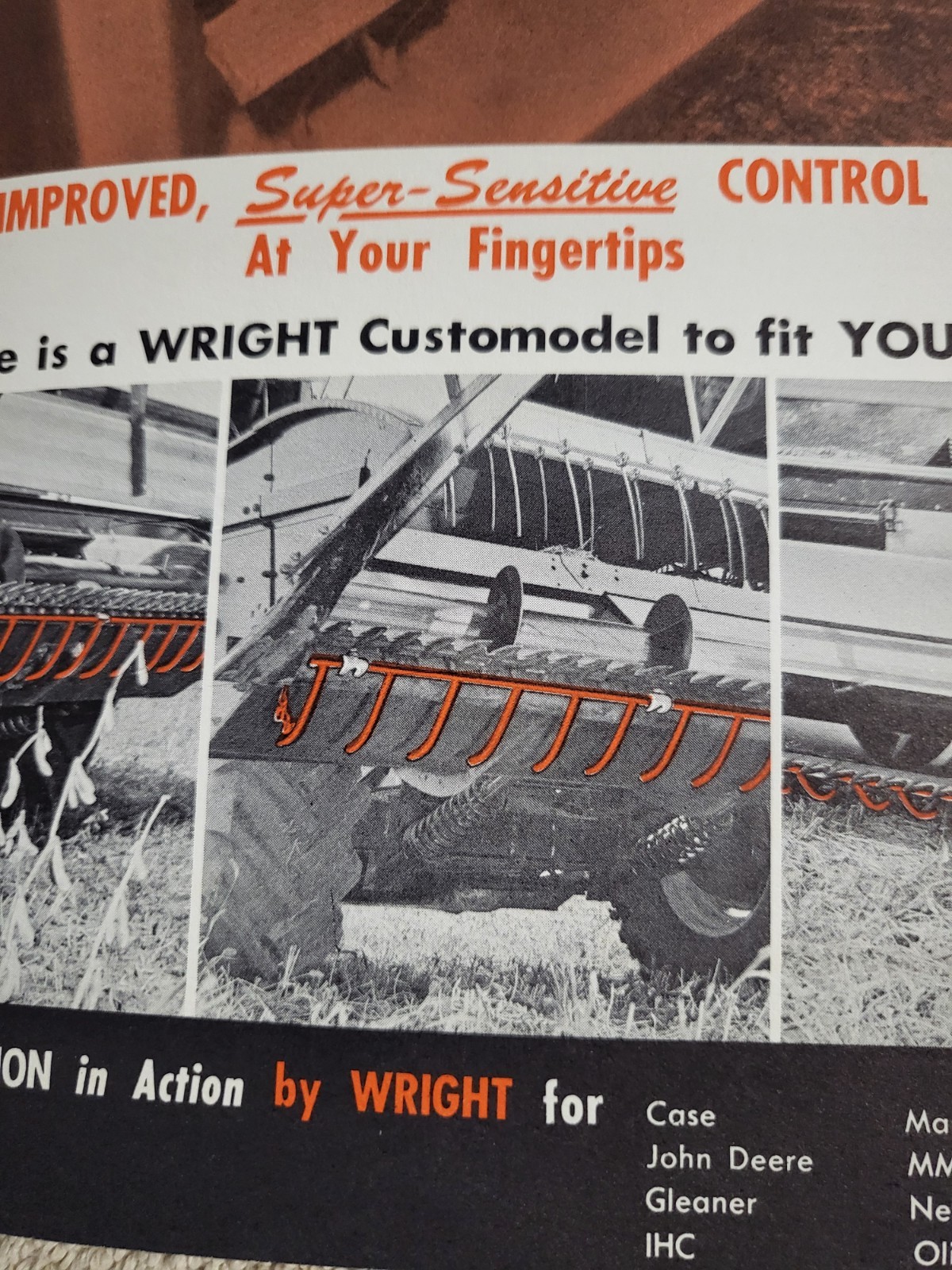 Vintage 1966 Brochure ROPER-WRIGHT HYDRAULIC Combine HEADER CONTROL FARM AG