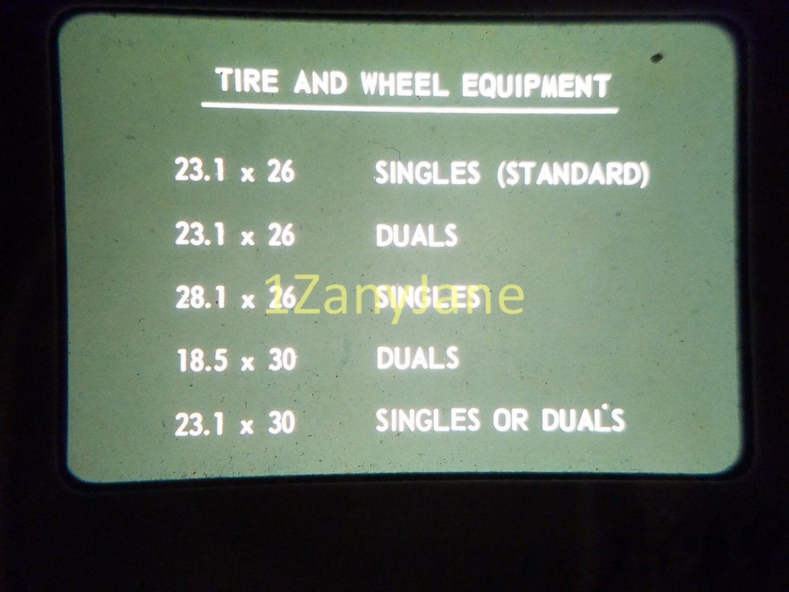 AC0916 35mm Slide of an Allis-Chalmers from MEDIA ARCHIVES TIRE&WHEEL EQUIPMENT