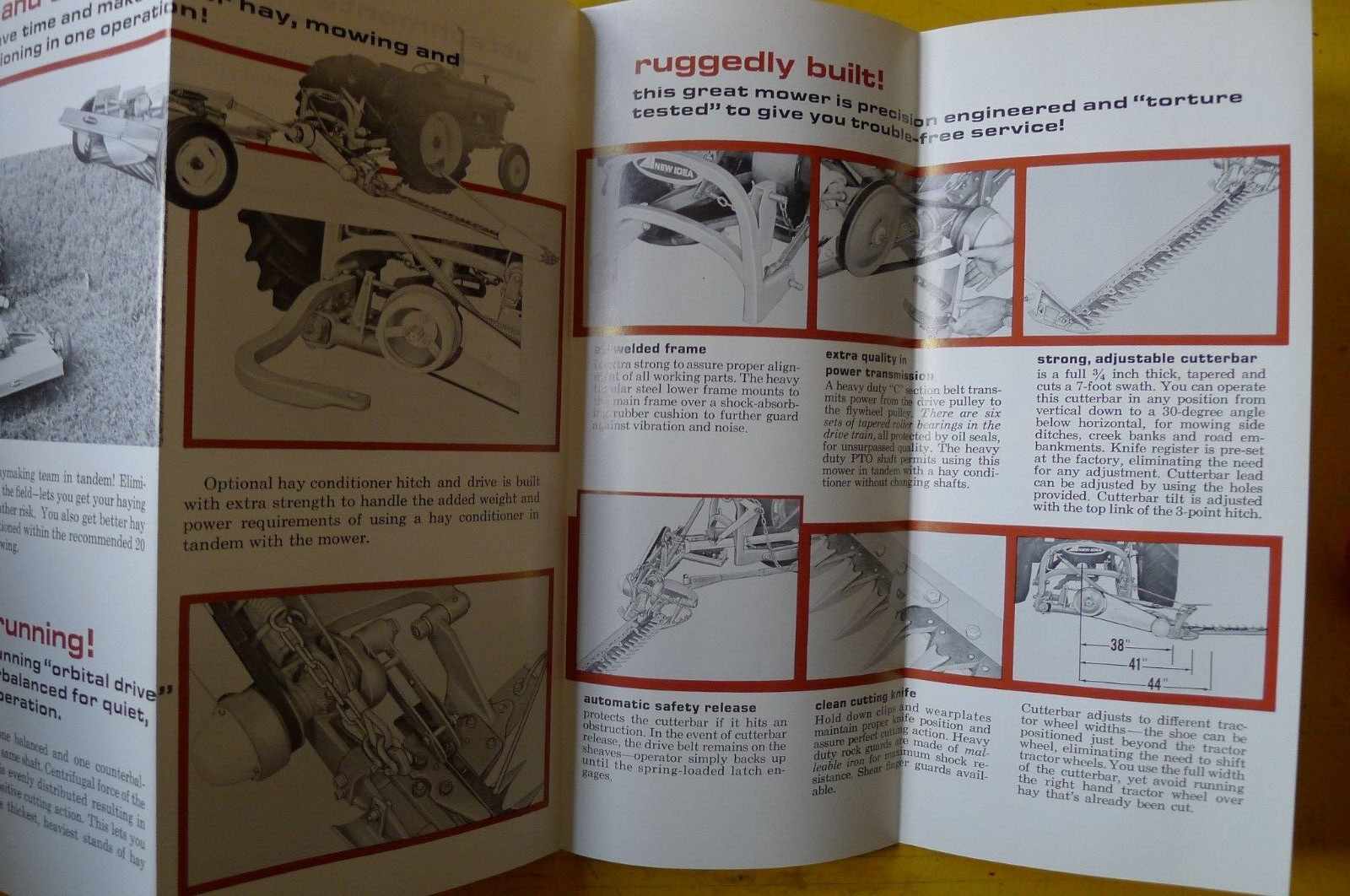 MINTY Vintage NEW IDEA 3-Point Hitch Mower BROCHURE Pamphlet 1967