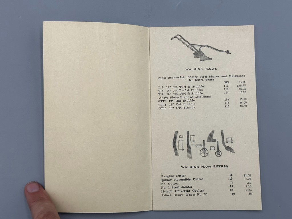 1933 HUMMER PLOW WORKS Price List Catalog FARM Advertising SPRINGFIELD Illinois