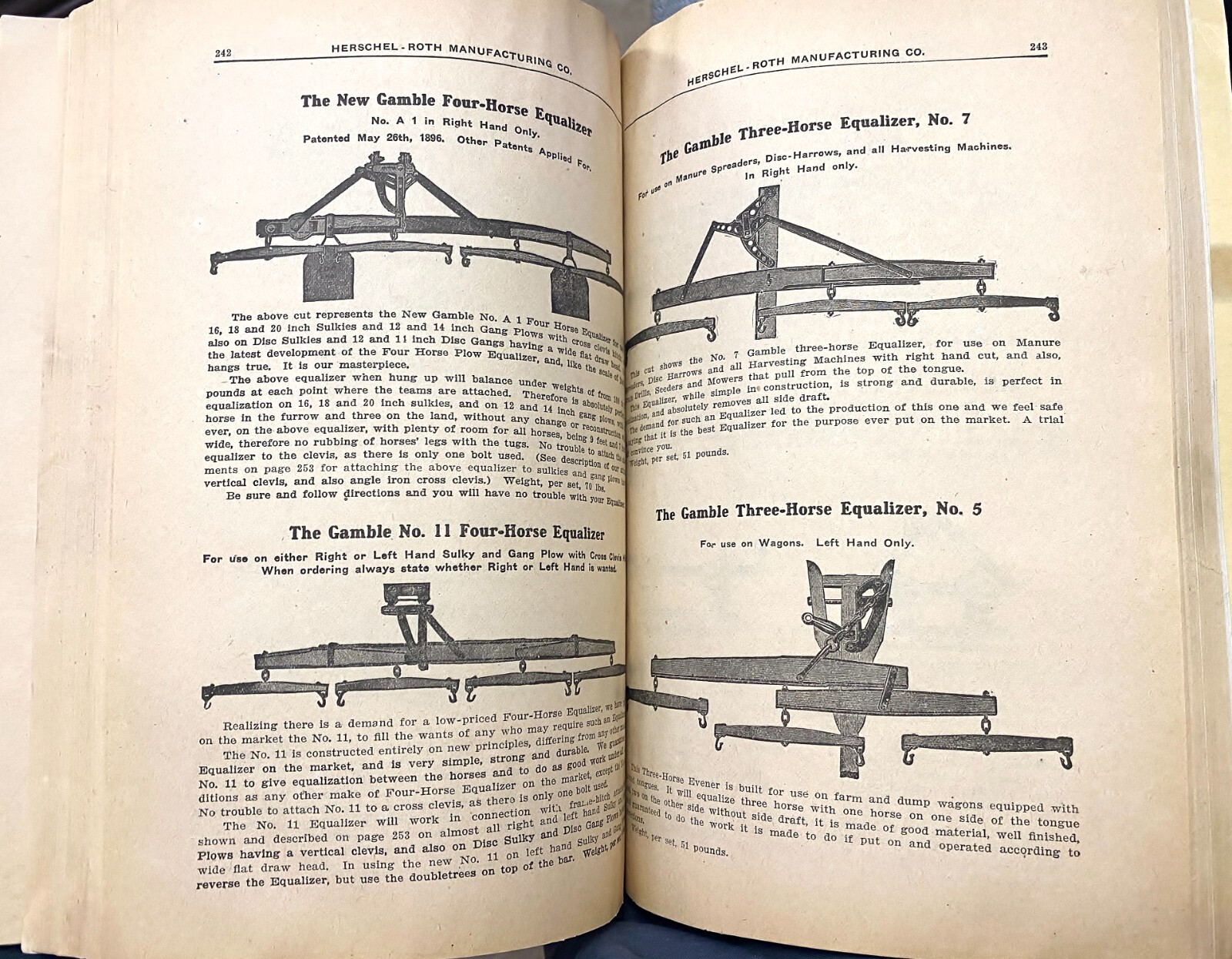 Rare 1914 Herschel-Roth Manufacturing Co. Catalog No. 1 Farm Implements Supplies