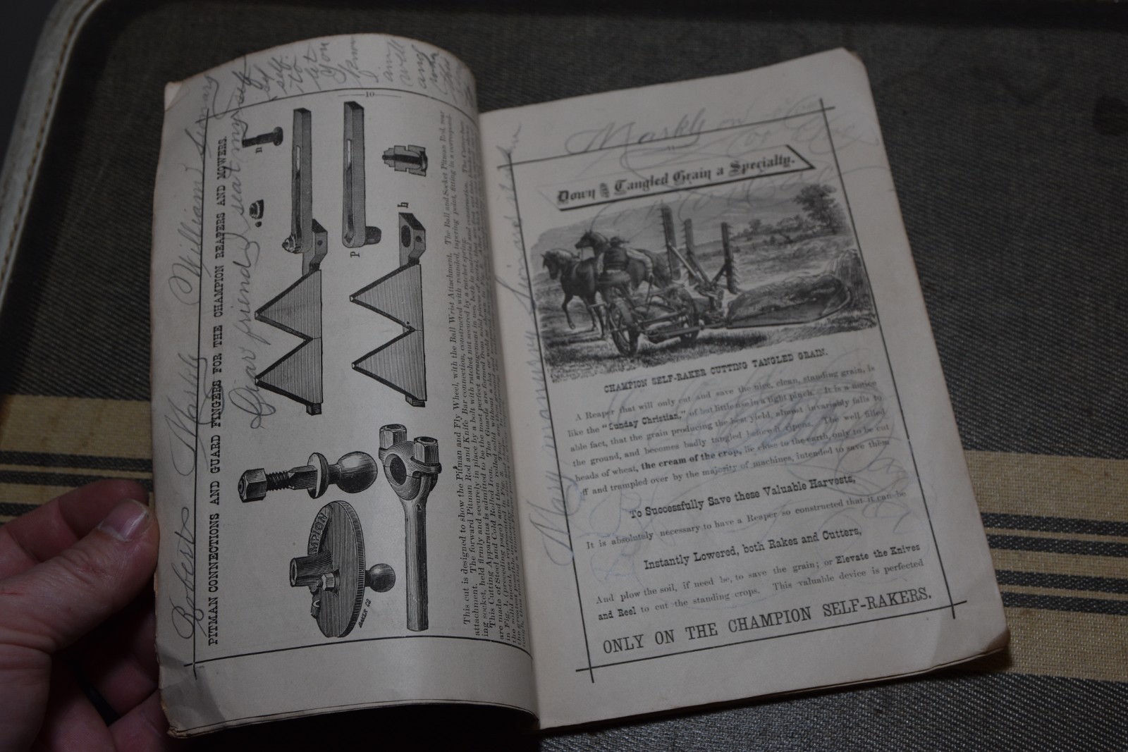1878 CHAMPION Reaping Mowing MACHINES Farming Implements CATALOGUE Original
