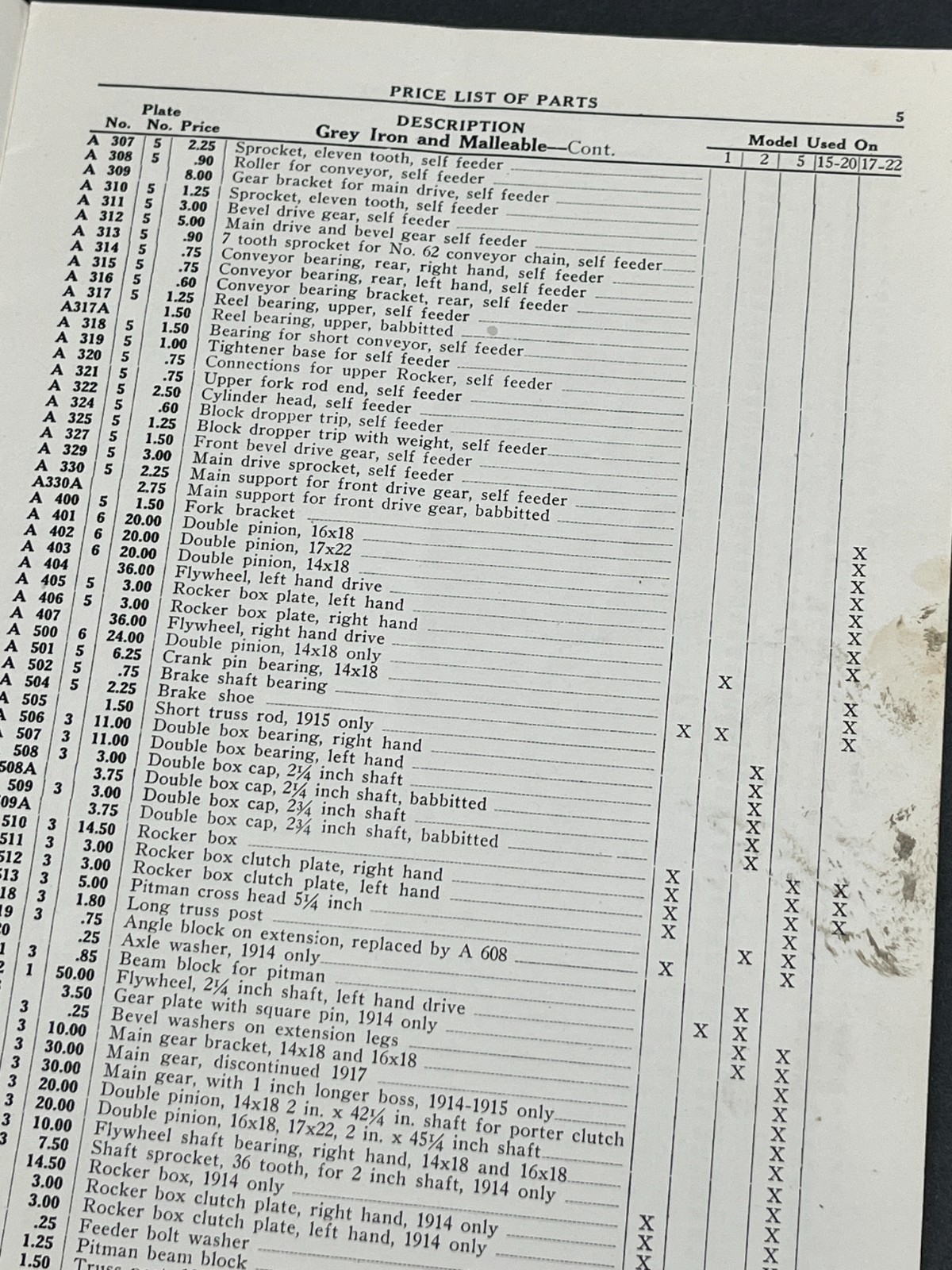 1920s Ohio Cultivator Automatic Hay Presses Parts Price List Repairs Bellevue OH