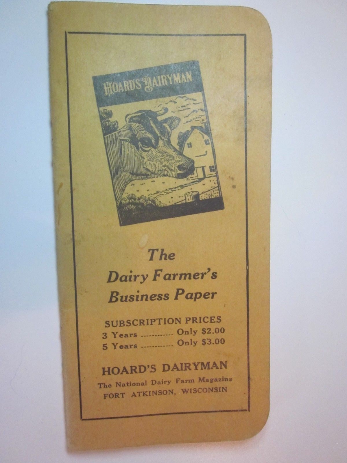 Vintage HOARD&rsquo;S DAIRYMAN Farm Magazine Memo Book FORT ATKINSON WISCONSIN
